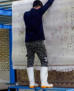 گرم خانه یا سالن خشک کردن در قالیشویی نیاوران